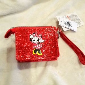 Red glitter mini mouse mini purse.